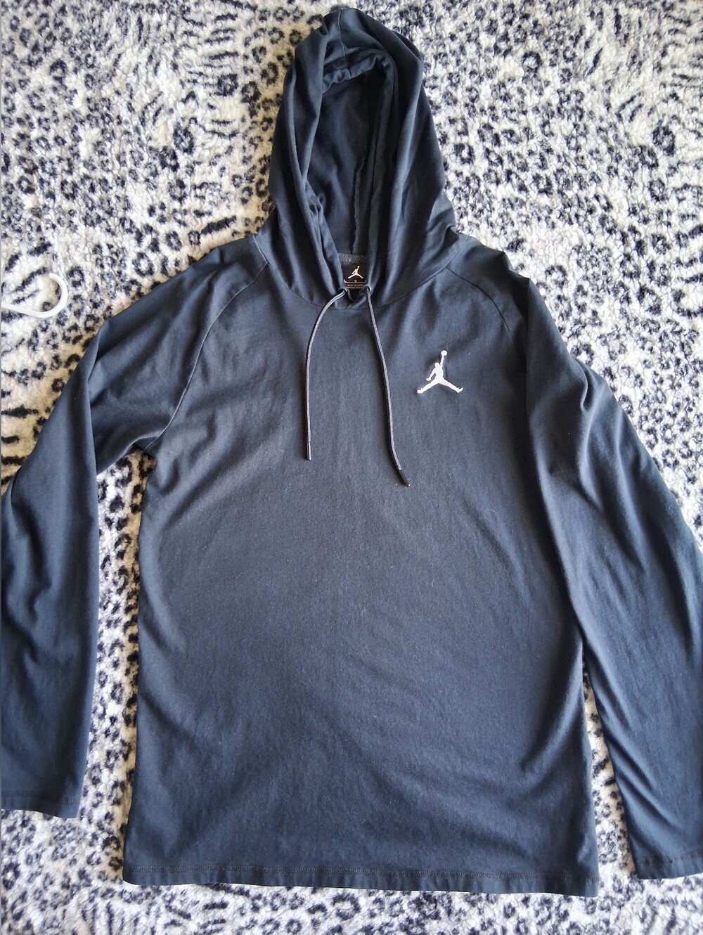 Jordan Men's Hoodie in Black with White Jumpman